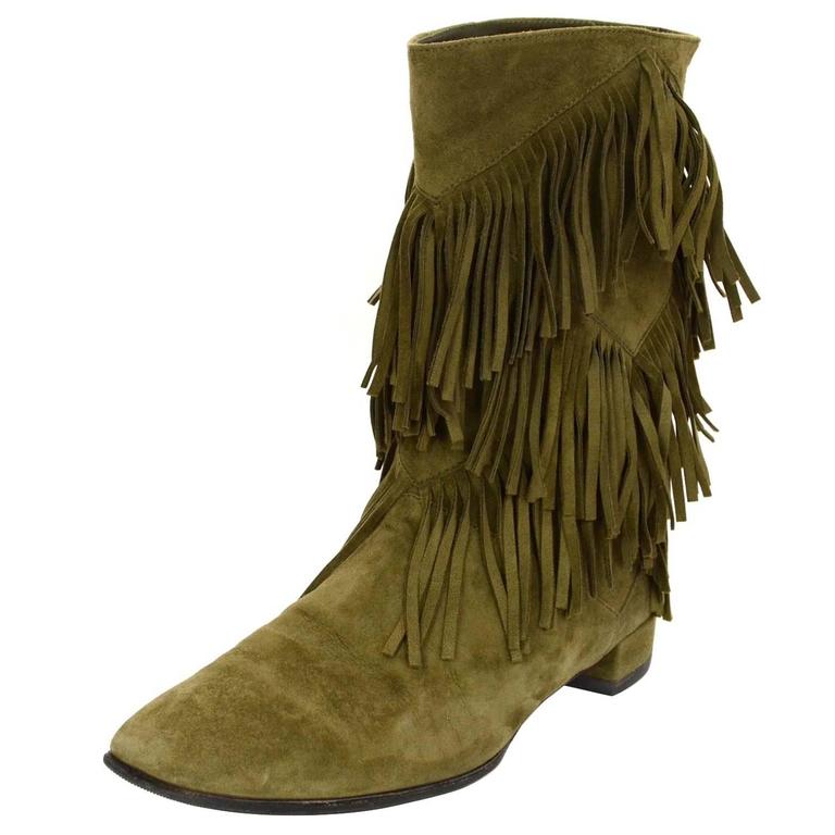 olive green and brown boots