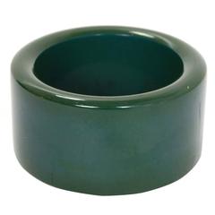 Green Wide Bakelite Bangle Bracelet 12