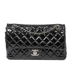 Chanel Classic Double Flap Black Patent Leather