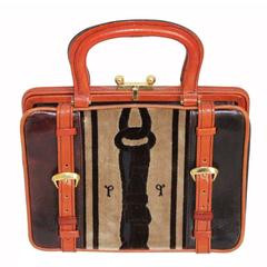 Italian principe 70s velvet handbag 4