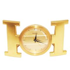 Exceptional & gorgeous Hermès vintage H clock 80s