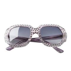 Retro Emilio Pucci 70s crystal Maharaja collection rectangular sunglasses