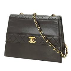 Chanel Rare Vintage Black Lambskin Gold Turnlock Kelly Box Chain Crossbody Bag 8