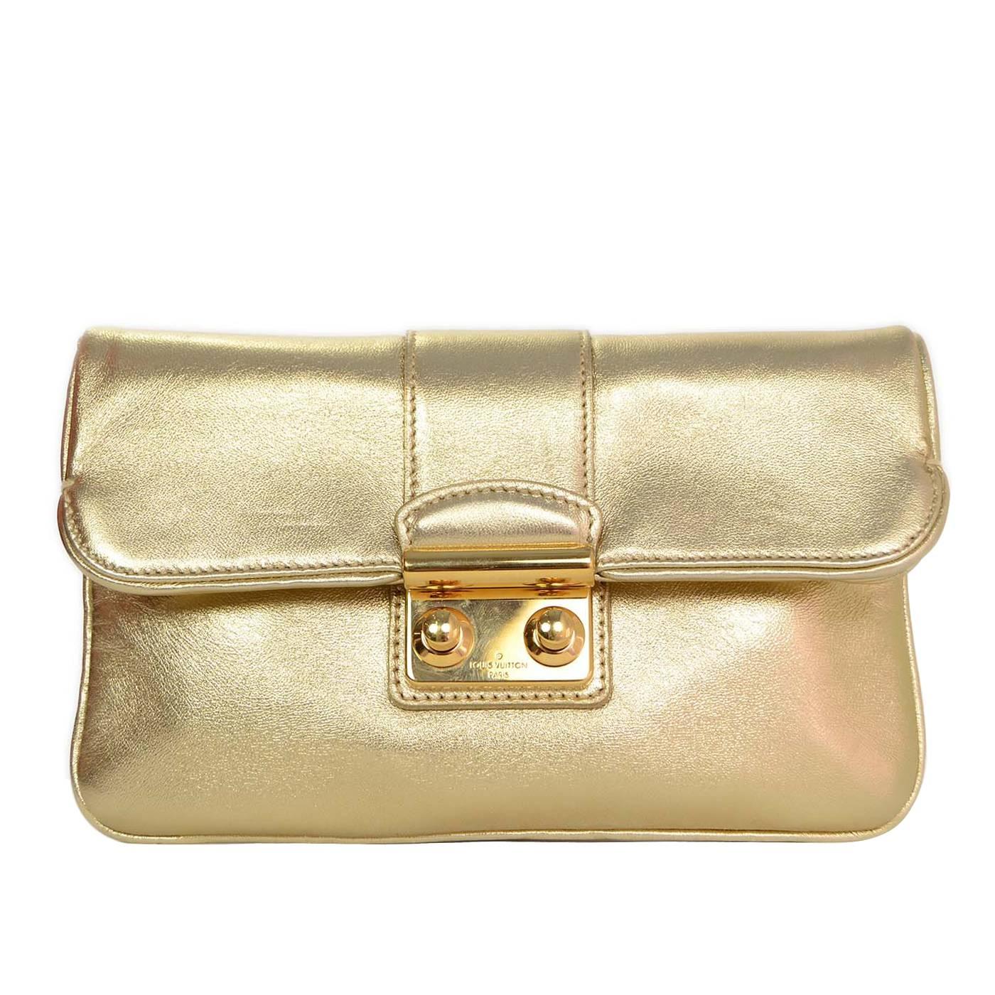 Louis Vuitton Gold Sofia Coppola SC Slim Clutch Bag rt. $1, 720