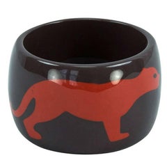 Dynamic Large Panther Cuff Runway Bracelet 