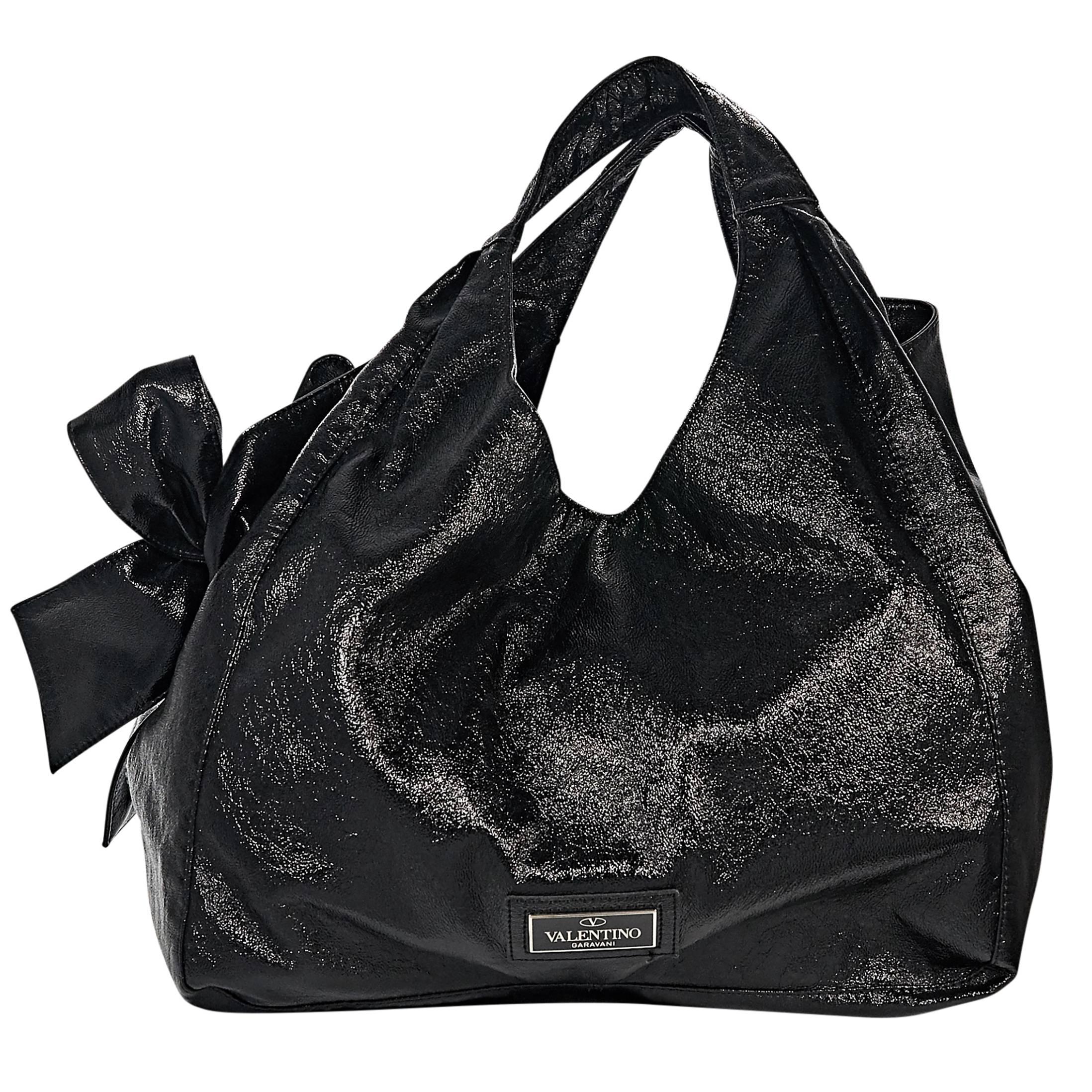 Black Valentino Nuage Bow Tote Bag
