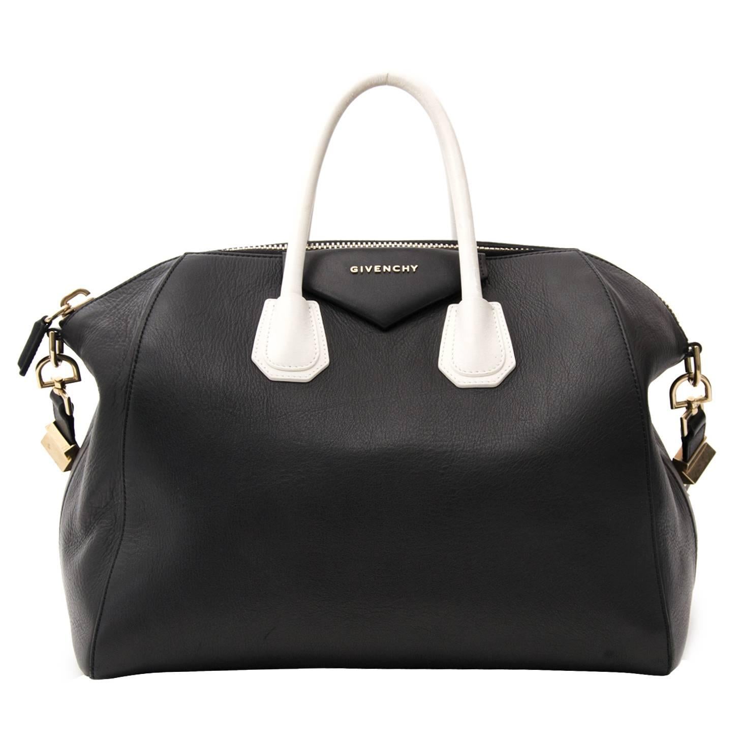 Givenchy Antigona Black And White Leather Bag