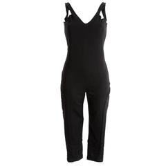 Stunning Black Gucci by Tom Ford Monogram GG Silk Jumpsuit