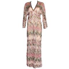 Stunning Missoni Crochet Knit Kaftan Dress