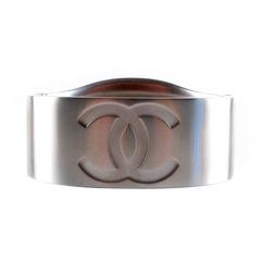 Chanel Mirror Bracelet - New - 2016 - Silver CC Logo Bangle Cuff 16S Charm Chain