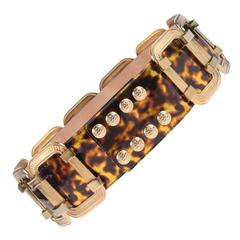 Balmain NEW & SOLD OUT Tortoise Shell Gold Chain Link Coin Wide Waist Belt 