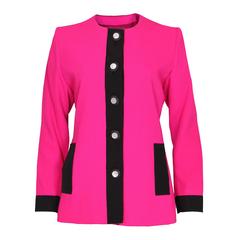 1980s YSL Pink and Black Jacket 3