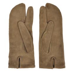Martin Margiela Tan Wildleder Tabi Handschuh