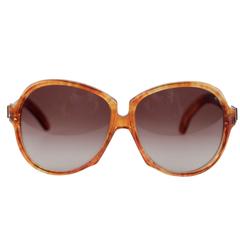 YVES SAINT LAURENT Vintage MINT Orange GAUDE 58/17 Oversized SUNGLASSES