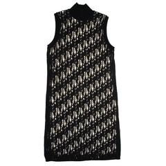 Chanel Dress - 6 8 - 40 - Black Ripped Distressed Mockneck Sleeveless CC