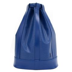 Louis Vuitton Blue Randonee GM Epi Leather Shoulder Bag