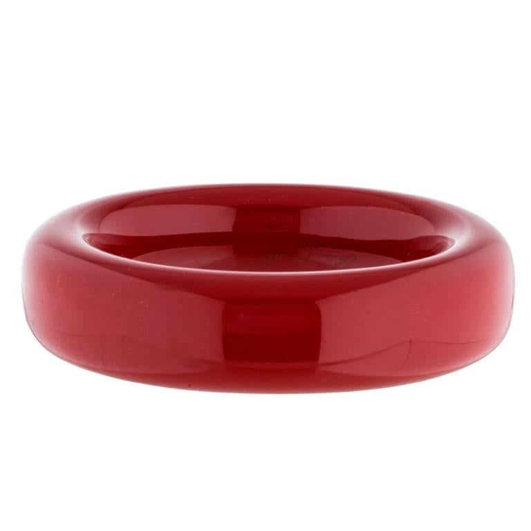 Elsa Peretti Tiffany Lacquer Bangle over Japanese Hardwood