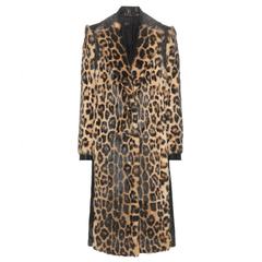 TOM FORD PRINTED LEOPARD COAT with EMBOSSED PONY FRAME