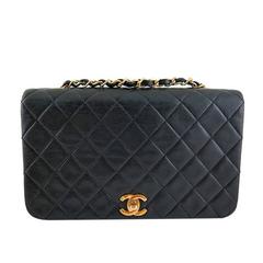 Chanel Black Lambskin Medium 2.55 Classic Thick Flap Bag