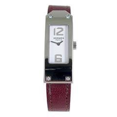 Hermes Stainless steel Diamond Kelly quartz Wristwatch