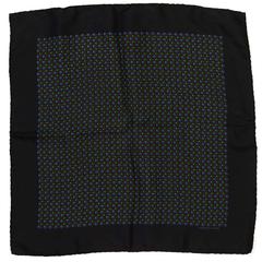 Hermes Black and Green Pocket Scarf