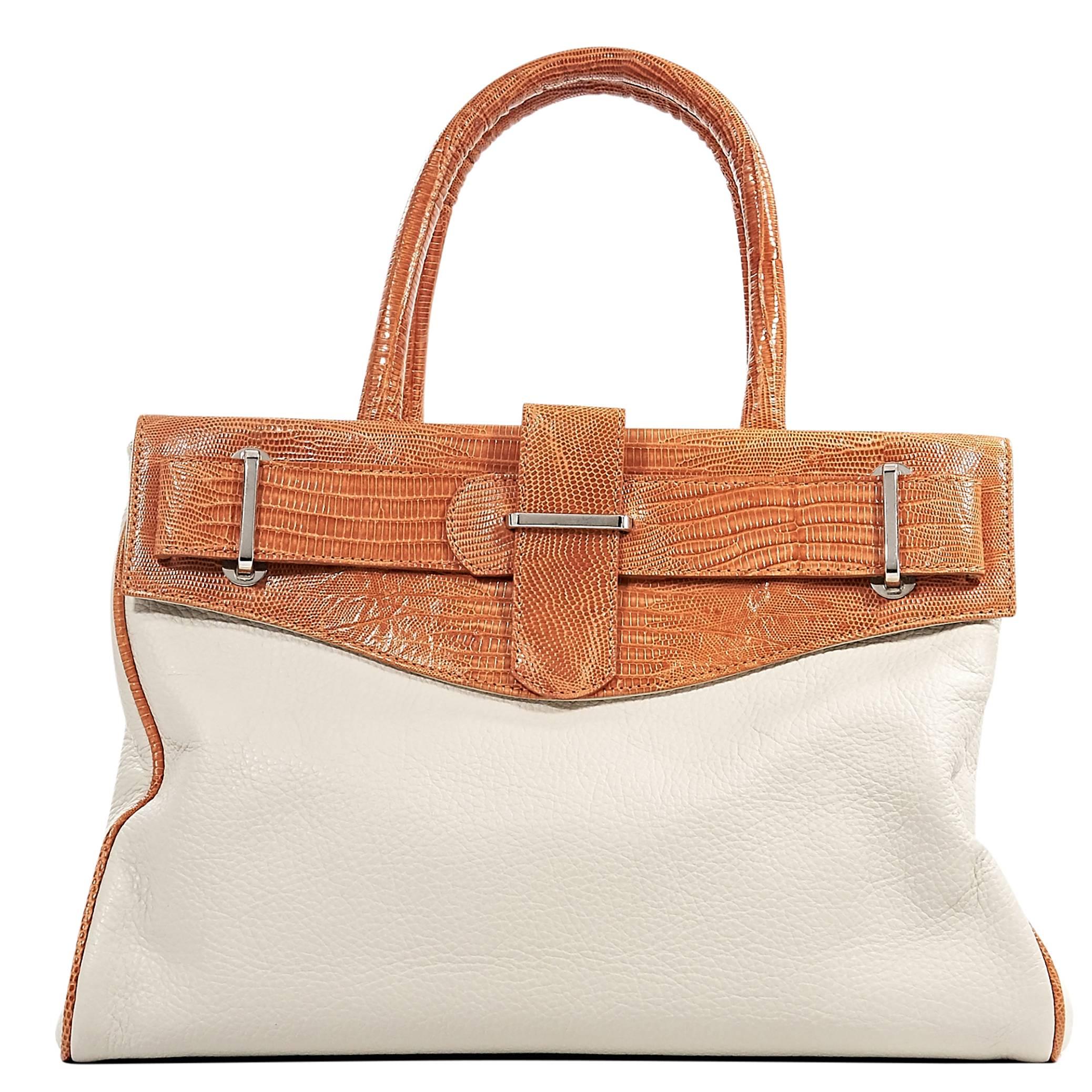 White & Orange Daniella Ortiz Tote Bag