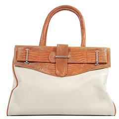 White & Orange Daniella Ortiz Tote Bag