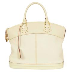 Louis Vuitton Ivory Suhali Leather Lockit MM Bag rt. $3, 900