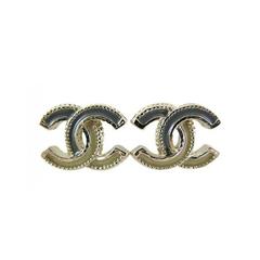 Chanel Two Tone Classic CC Earrings Ear Studs