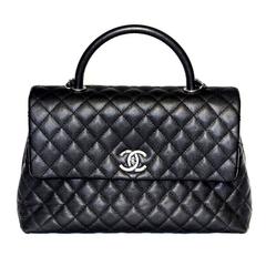 Chanel Coco Handle Bag - Black Caviar Leather - New