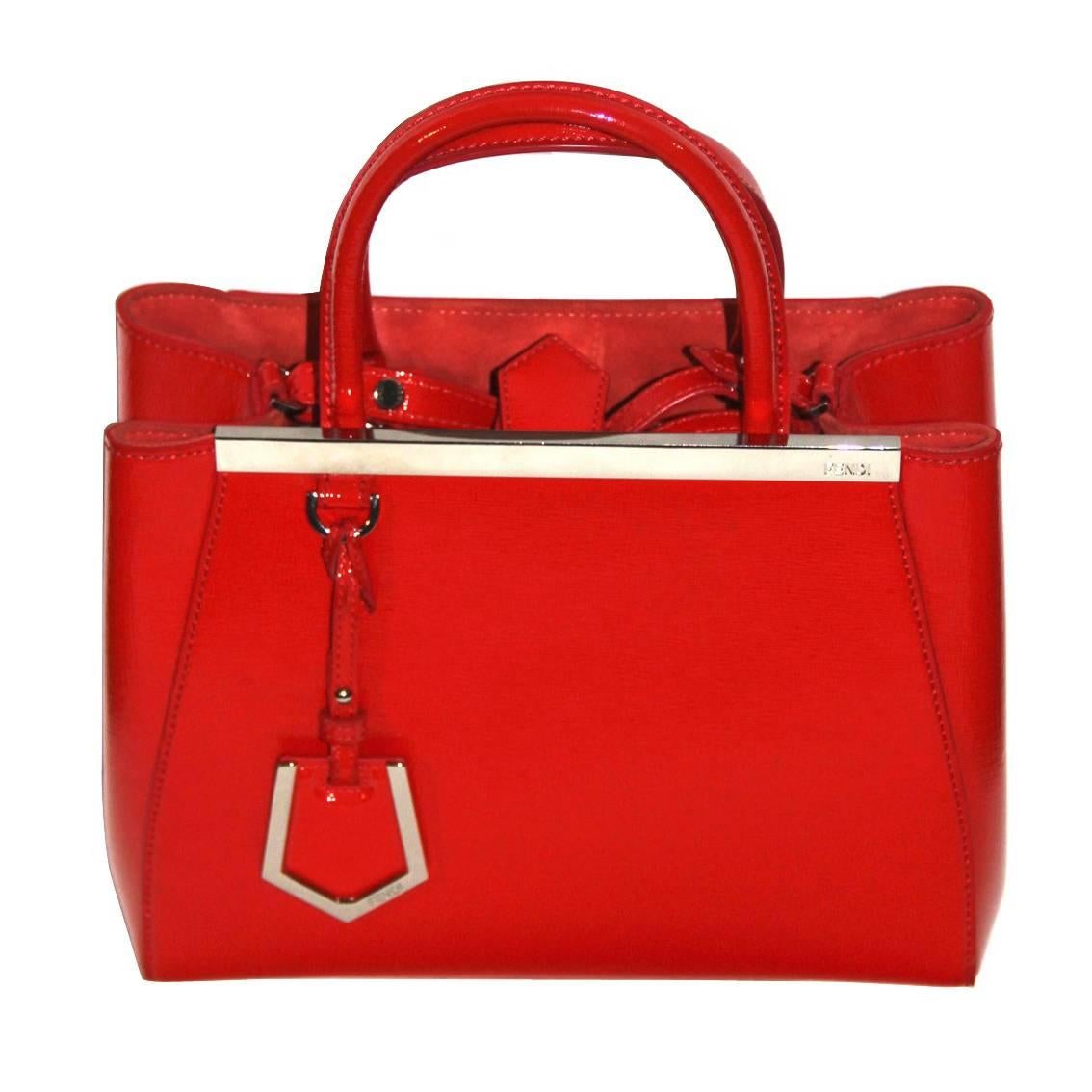 Fendi "Petite 2jours" Bag - Red Patent Leather - Pristine Condition