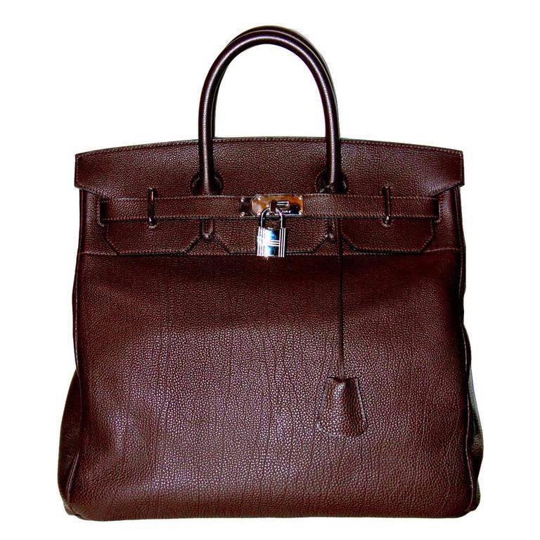 Hermes Haut A Courroies (HAC) 40 CM Bag Brown Togo Leather at 1stDibs