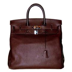 Hermes Haut A Courroies (HAC) 40 CM Bag Brown Togo Leather 