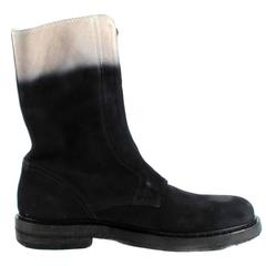 Ann Demeulemeester Boots - US 11 - 44 - Suede Black White Ombre Gradient Shoes