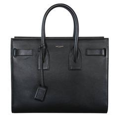 Saint Laurent Small Sac De Jour Black Leather Handbag w/ Shoulder Strap