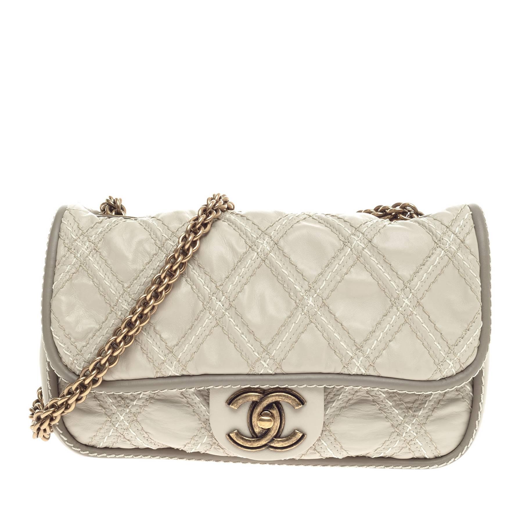 Chanel Triptych Flap Quilted Calfskin Small