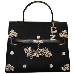 Carlo Zini Milano Black Jewel Bag 2