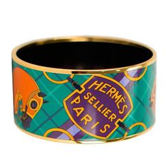 Hermes Bracelet Vie d'artiste Tartersale enamel Gold XL 2016