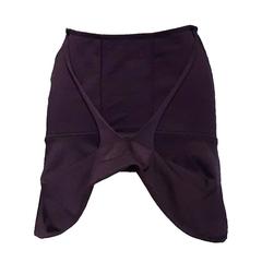Original 90s Retro Helmut Lang silk maroon abstract mini skirt, Sz. S