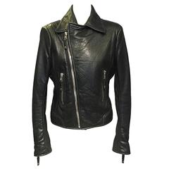 Balenciaga by Nicolas Ghesquiere leather biker jacket, Sz. M