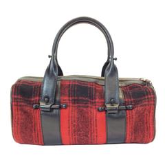 Phillip Lim Black Red Flannel Contemporary Handbag