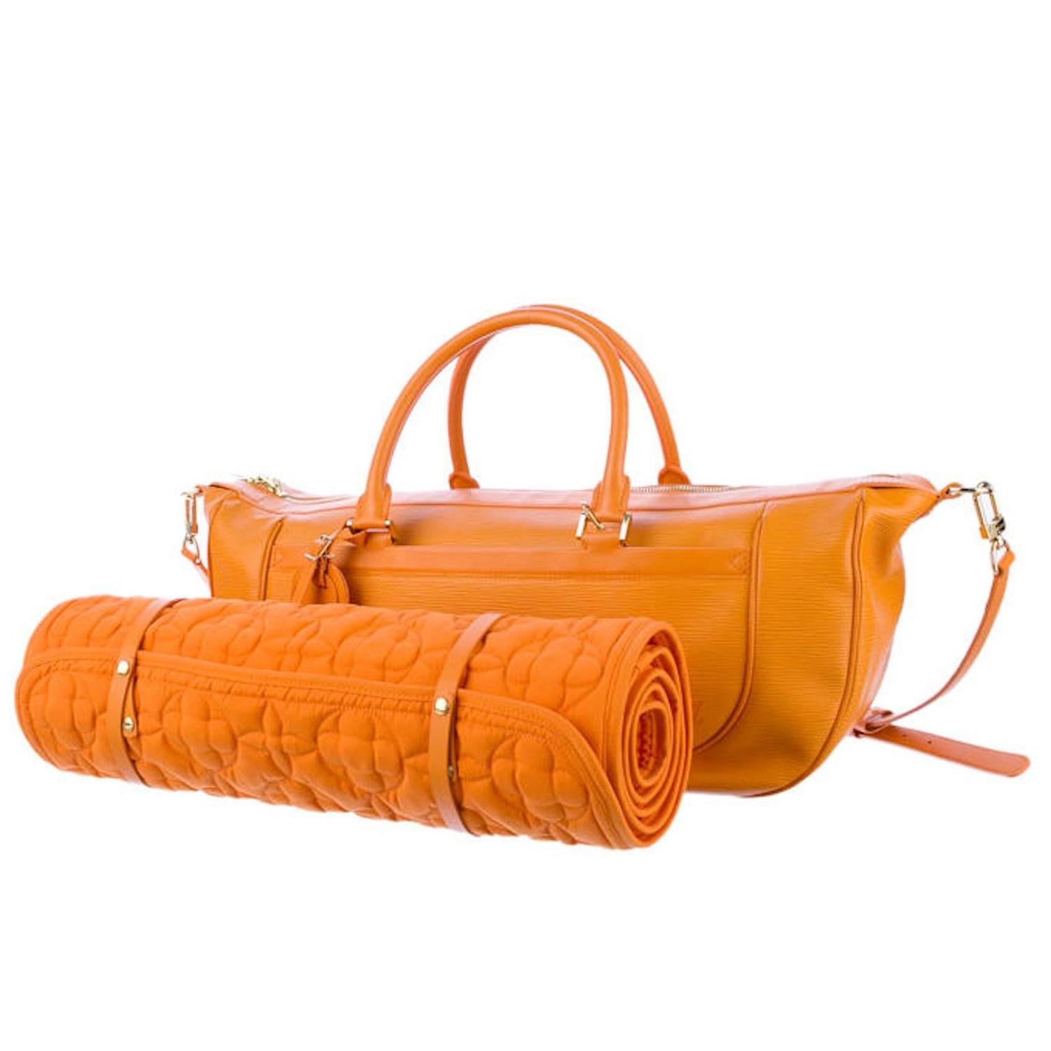 Download Rare Louis Vuitton Epi Orange Large Yoga Sport Bag ... Yellowimages Mockups