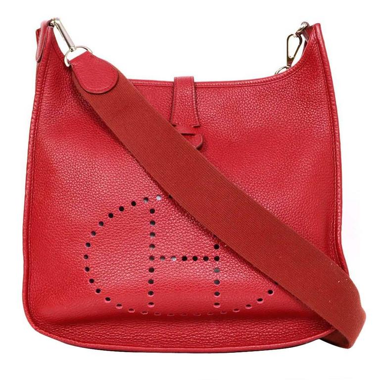 hermes evelyne bag red