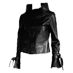 That Absolutely Heavenly Tom Ford Gucci SS 2003 Black Leather Runway Jacket! 40 3