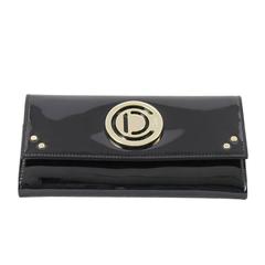 Dior Black Patented Leather Wallet.