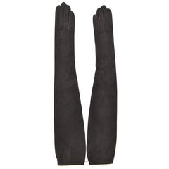 1970s Christian Dior French Velours Opera Gloves 3