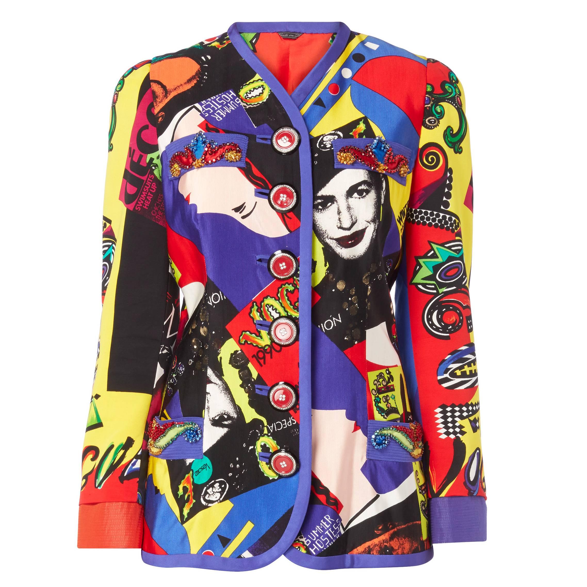 Versace Printed jacket, Spring/Summer 1991 For Sale