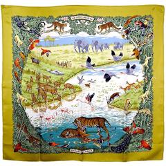 Hermes La Treve D
Leau Silk Scarf