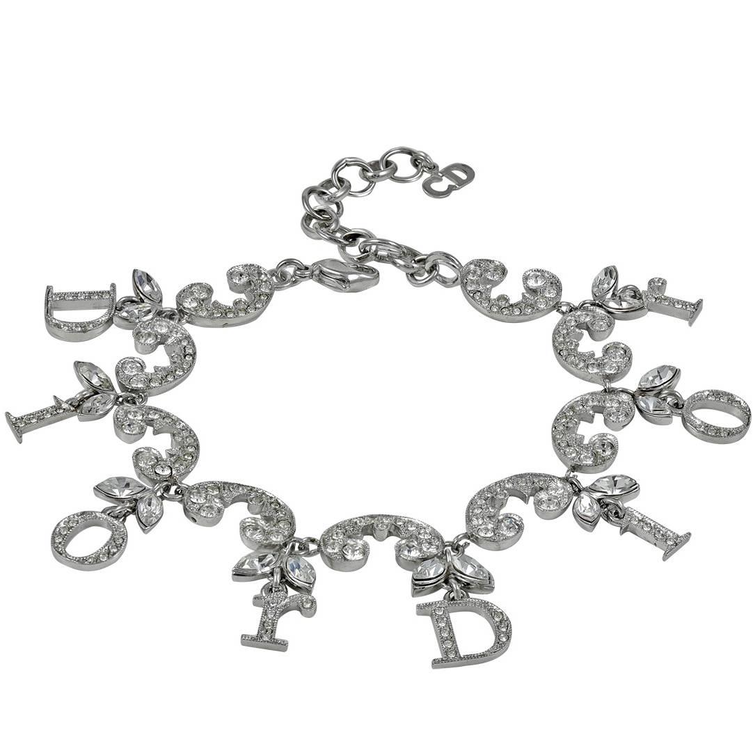 Dior Crystal Charm Bracelet at 1stDibs