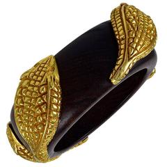 Fabulous Dominique Aurentis Snake Wood Bangle 9